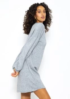 Super Soft Jerseykleid In Kurz - Grau -Sassyclassy SassyClassy super soft jerseykleid in kurz grau S3210K6571 1