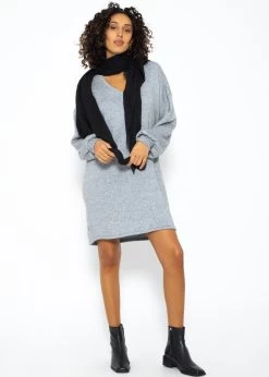 Super Soft Jerseykleid In Kurz - Grau -Sassyclassy SassyClassy super soft jerseykleid in kurz grau S3210K6571 8