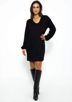 Super Soft Jerseykleid In Kurz - Schwarz -Sassyclassy SassyClassy super soft jerseykleid in kurz schwarz S3210K6572 3