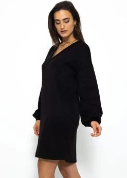 Super Soft Jerseykleid In Kurz - Schwarz -Sassyclassy SassyClassy super soft jerseykleid in kurz schwarz S3210K6572 4