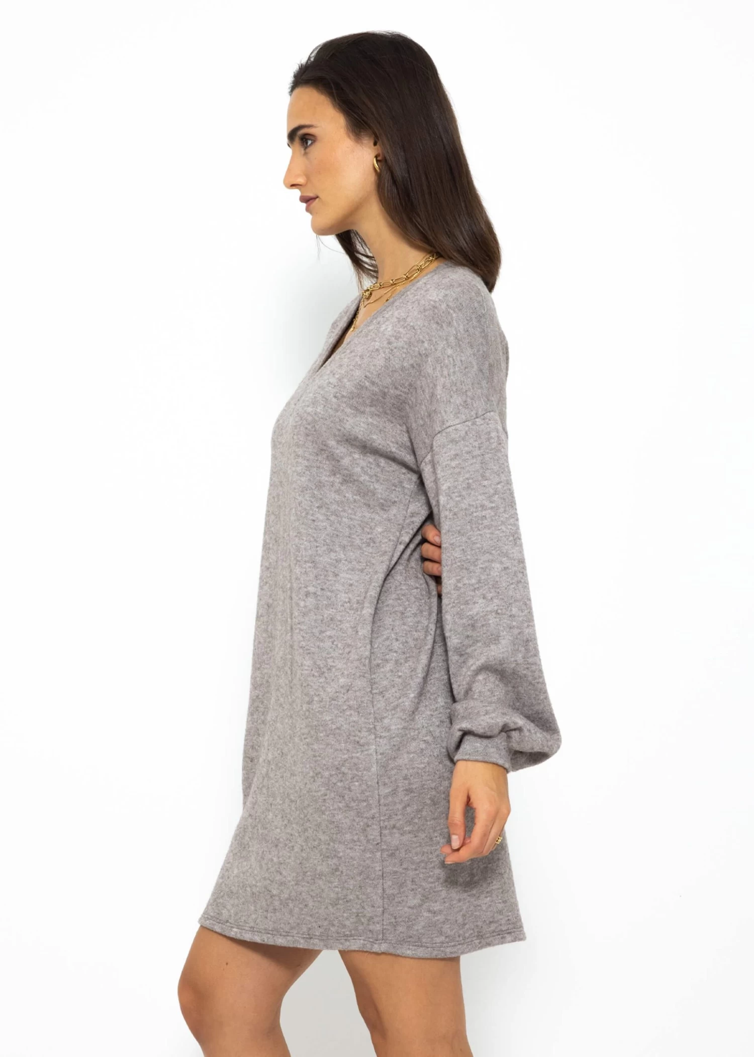 Super Soft Jerseykleid In Kurz - Hellbraun 7 Super Soft Jerseykleid In Kurz - Hellbraun – Bild 5