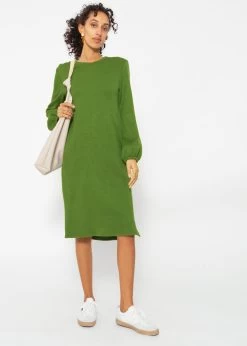 Super Soft Jerseykleid In Midilänge - Grün 12 Super Soft Jerseykleid In Midilänge - Grün -Sassyclassy SassyClassy super soft jerseykleid in midilange grun S3210K6513 2