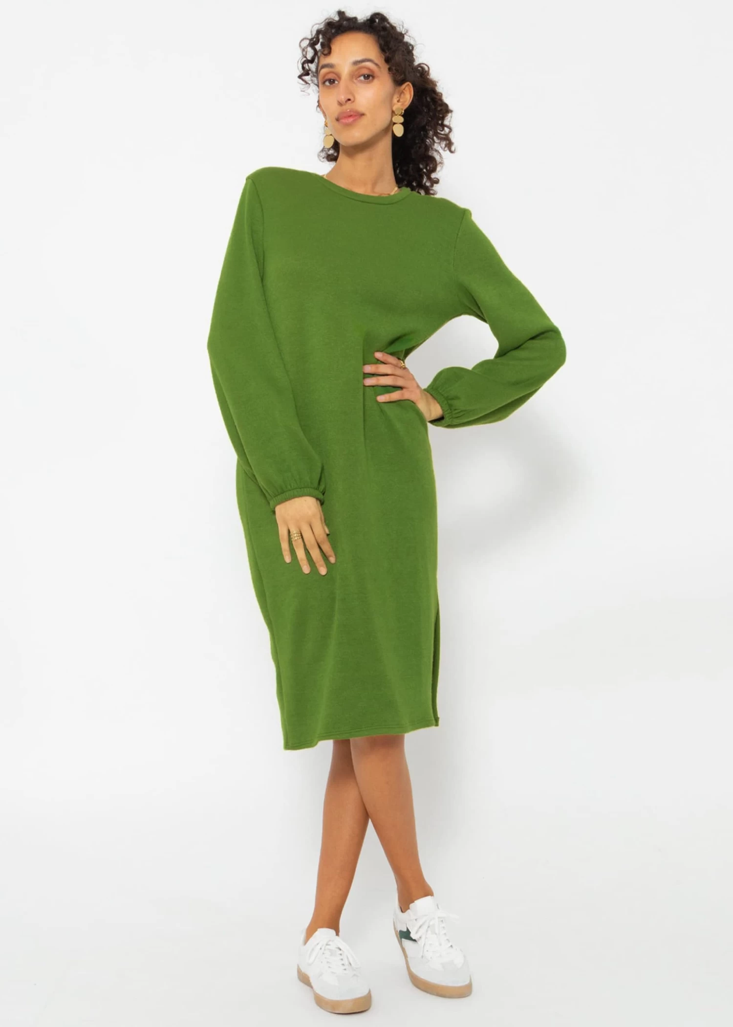 Super Soft Jerseykleid In Midilänge - Grün 3 Super Soft Jerseykleid In Midilänge - Grün