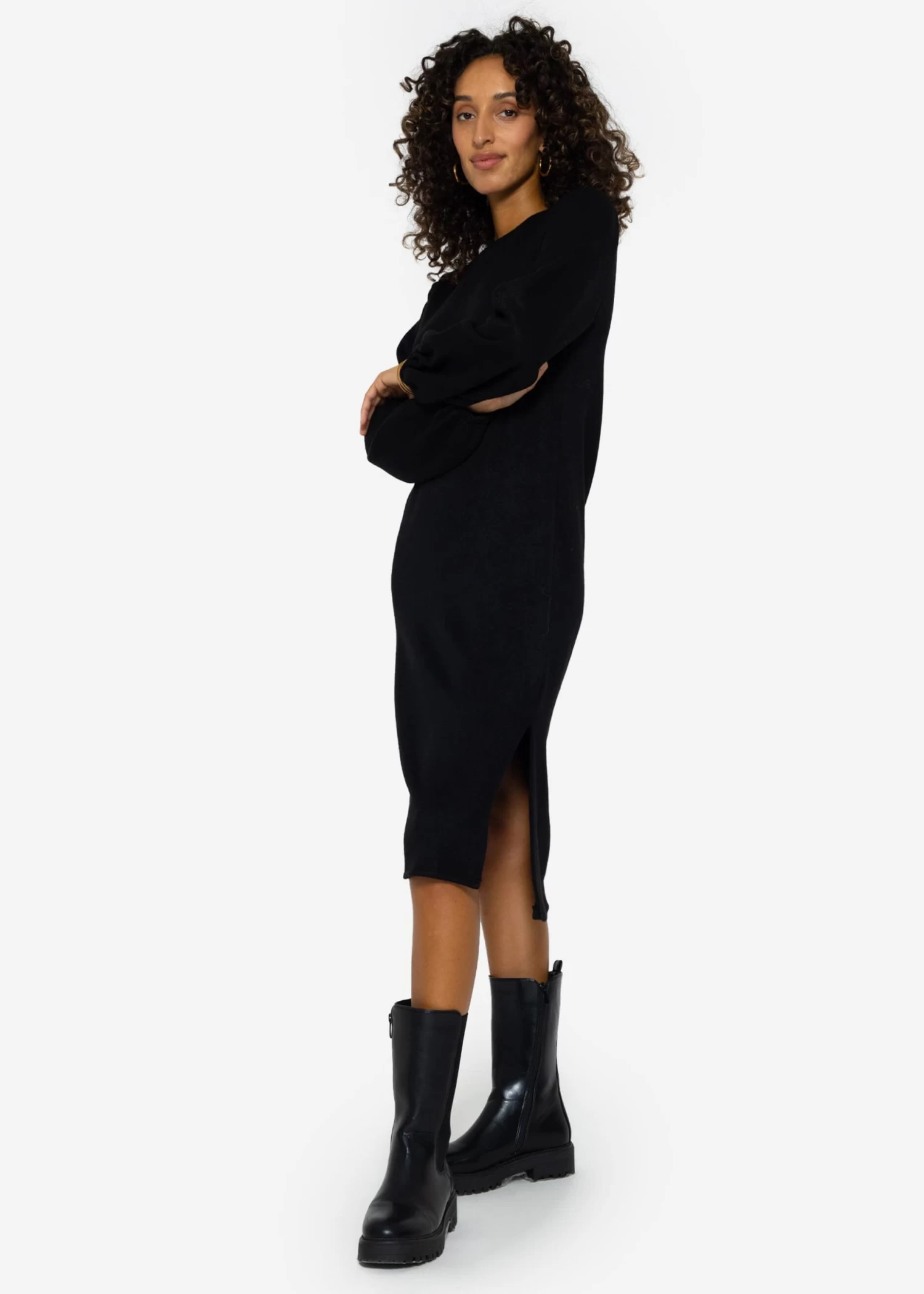 Super Soft Jerseykleid In Midilänge - Schwarz 7 Super Soft Jerseykleid In Midilänge - Schwarz – Bild 5