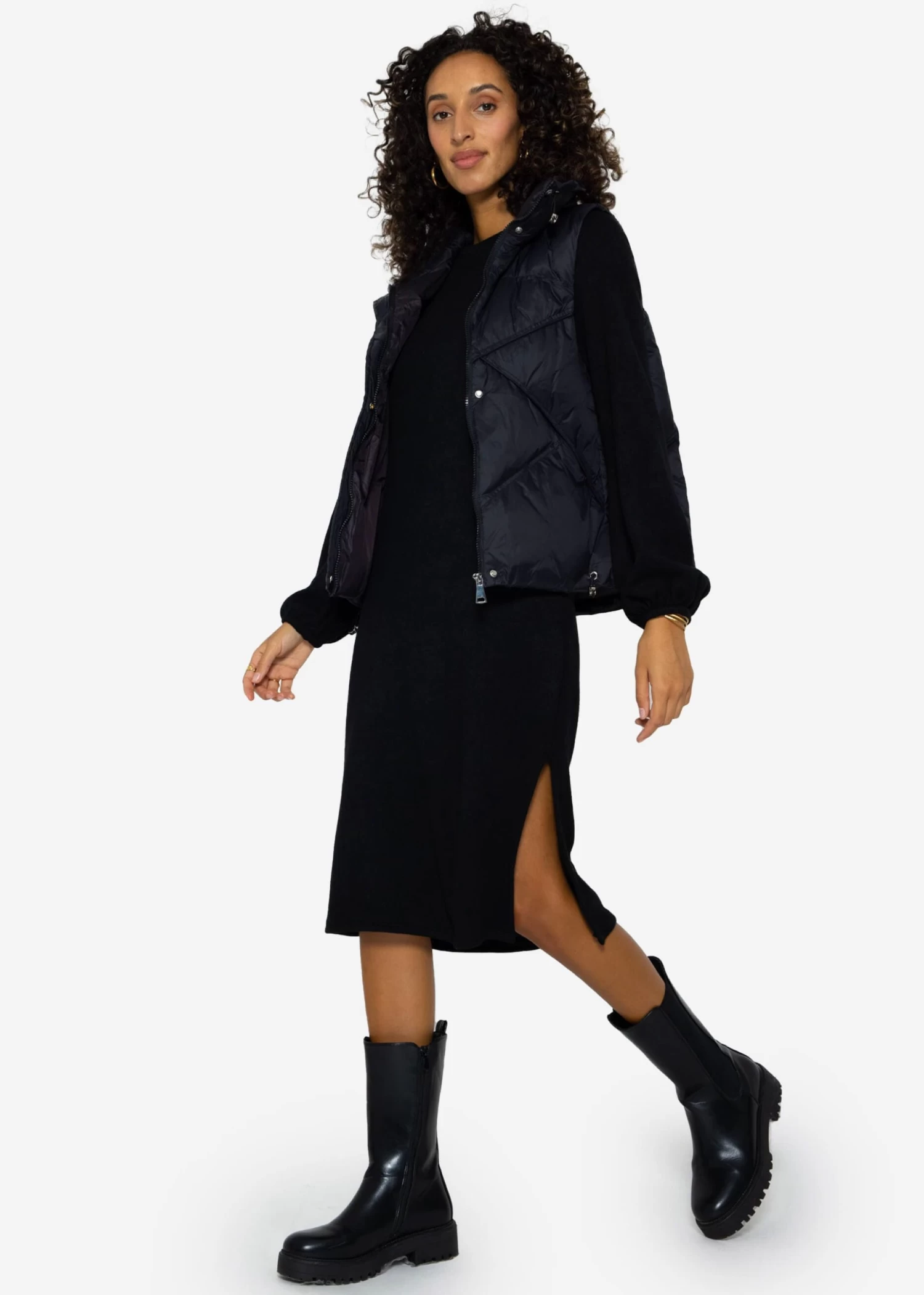 Super Soft Jerseykleid In Midilänge - Schwarz 9 Super Soft Jerseykleid In Midilänge - Schwarz – Bild 7