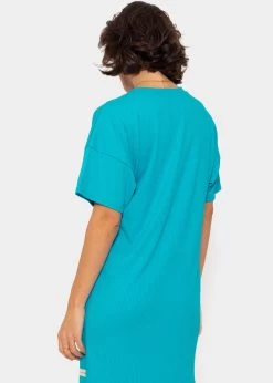 T-Shirt Kleid - Azurblau 15 T-Shirt Kleid - Azurblau -Sassyclassy SassyClassy t shirt kleid azurblau S4202K6786 3