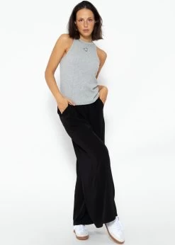 Tank Top Mit Stickerei - Grau 14 Tank Top Mit Stickerei - Grau -Sassyclassy SassyClassy tank top mit stickerei grau S3207T6156 1