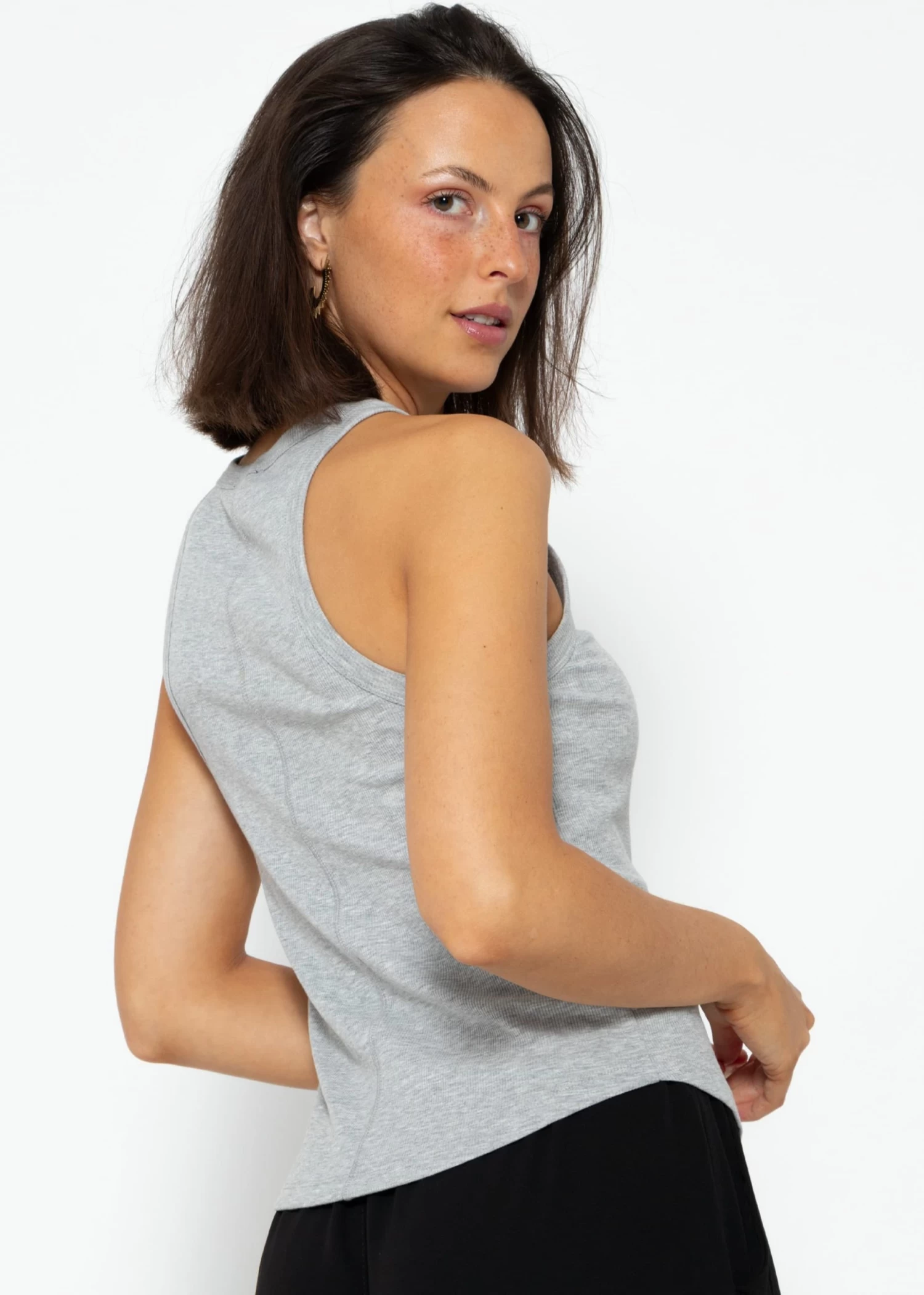 Tank Top Mit Stickerei - Grau 9 Tank Top Mit Stickerei - Grau – Bild 7