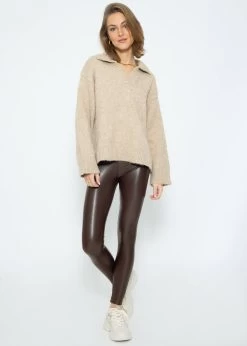 Thermo Lederleggings Mit Aufgesetzten Taschen, Dunkelbraun 12 Thermo Lederleggings Mit Aufgesetzten Taschen, Dunkelbraun -Sassyclassy SassyClassy thermo leggings mit aufgesetzten taschen dunkelbraun S1211B4408