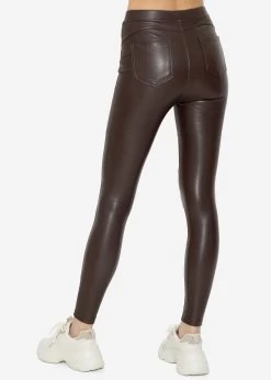 Thermo Lederleggings Mit Aufgesetzten Taschen, Dunkelbraun 13 Thermo Lederleggings Mit Aufgesetzten Taschen, Dunkelbraun -Sassyclassy SassyClassy thermo leggings mit aufgesetzten taschen dunkelbraun S1211B4408 6