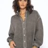 Verwaschene Musselin Bluse - Dunkelgrau -Sassyclassy SassyClassy verwaschene musselin bluse dunkelgrau S3210E6562 2