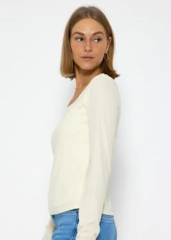 Weiches Langarmshirt - Hellbeige 20 Weiches Langarmshirt - Hellbeige -Sassyclassy SassyClassy weiches langarmshirt hellbeige S3208G6201 5