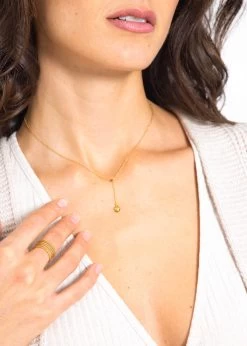 Zarte Kette Mit Herz-Anhänger - Gold -Sassyclassy SassyClassy zarte kette mit herz anhanger gold S3211AK6558