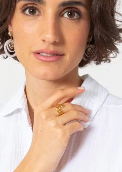 Ring In Wickel Design - Gold -Sassyclassy SassyClassy zweistrangiger ring gold S4202AR9032 1Js762F60AKINM