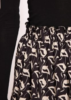 Gerüschter Rock Mit Print, Schwarz -Sassyclassy SassyClassy Geruschter rock mit print schwarz S3203B5703 9