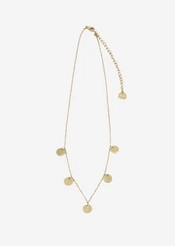 Halskette Mit Runden Plättchen, Gold