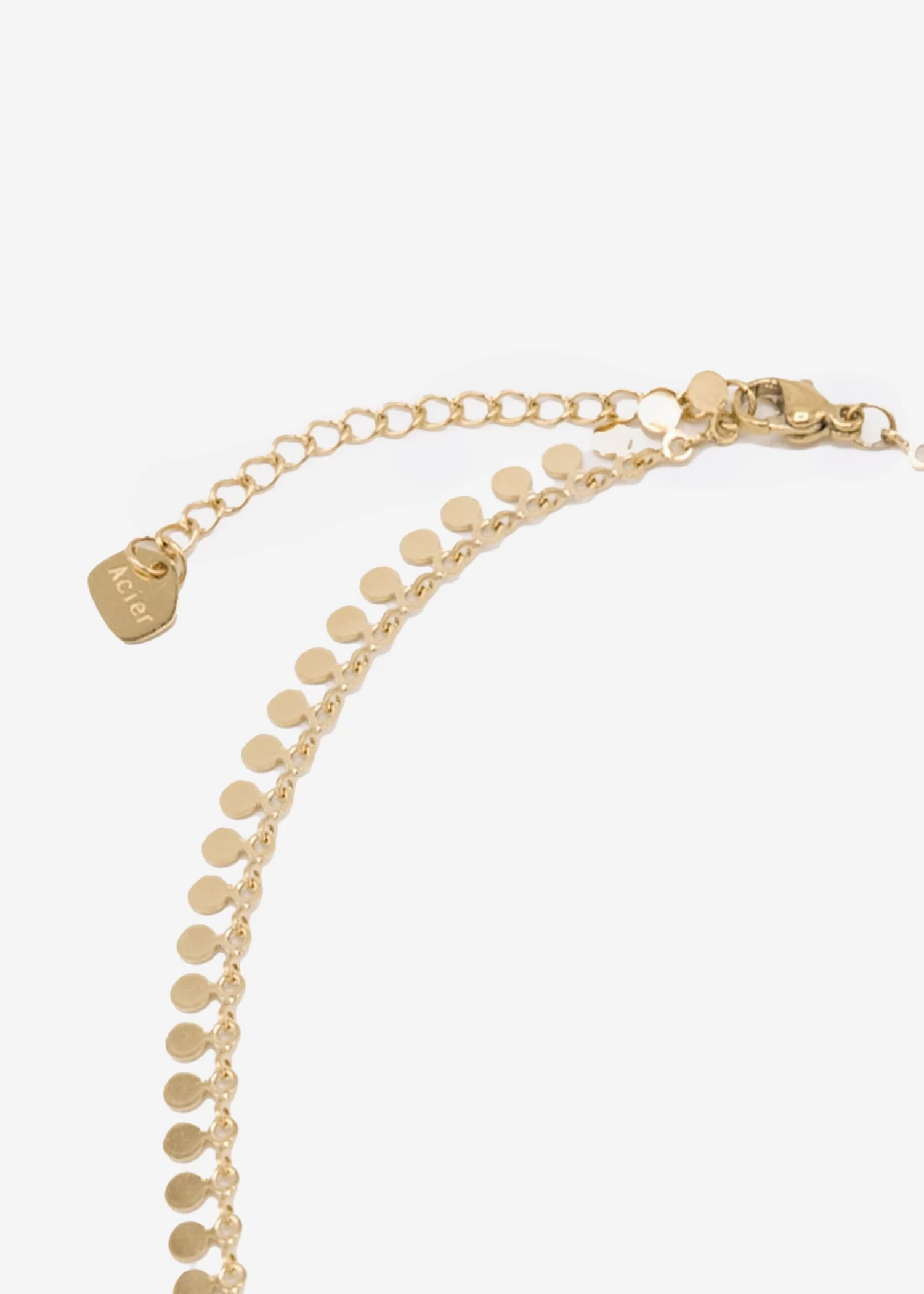 Halskette Mit Vielen Plättchen, Gold 5 Halskette Mit Vielen Plättchen, Gold – Bild 3