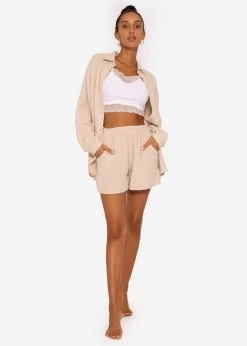 Musselin Shorts, Beige -Sassyclassy SassyClassy Musselin Shorts Beige S3204B5872 1