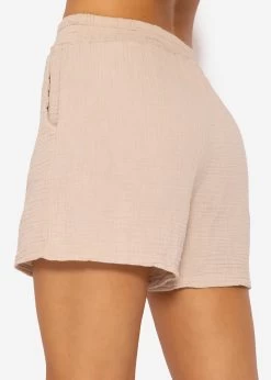 Musselin Shorts, Beige -Sassyclassy SassyClassy Musselin Shorts Beige S3204B5872 4