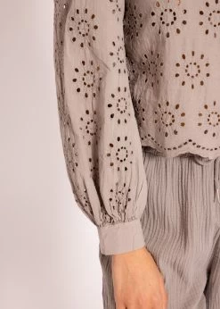 Spitzen Blusentop, Taupe -Sassyclassy SassyClassy Spitzen blusentop taupe S3203B5698 7