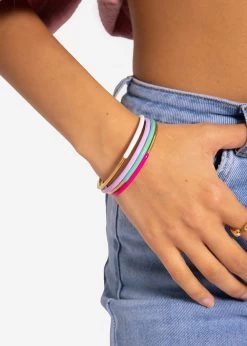 Armreif Gold Mit Emaille, Pink -Sassyclassy SassyClassy armreif gold mit emaille pink S3205A1328 156yu0rsSMfTsq