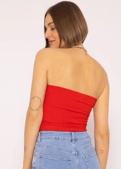 Bandeau Top Mit Struktur, Rot -Sassyclassy SassyClassy bandeau top mit struktur rot S3201B5351 7
