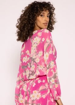 Blusen Top Mit Print, Pink -Sassyclassy SassyClassy blusen top mit print pink S3203B5701 4