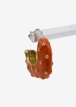 Creolen In Emaille, Orange -Sassyclassy SassyClassy creolen in emaille orange S2210A1227 3