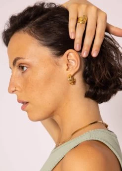 Creolen Mit Struktur, Gold -Sassyclassy SassyClassy creolen mit struktur gold S0210A843