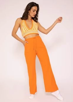 Crochet Top Zum Binden, Orange 12 Crochet Top Zum Binden, Orange -Sassyclassy SassyClassy crochet top zum binden orange S3205B5897 1