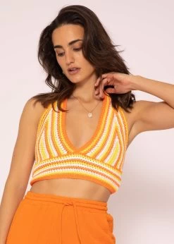 Crochet Top Zum Binden, Orange 13 Crochet Top Zum Binden, Orange -Sassyclassy SassyClassy crochet top zum binden orange S3205B5897 2