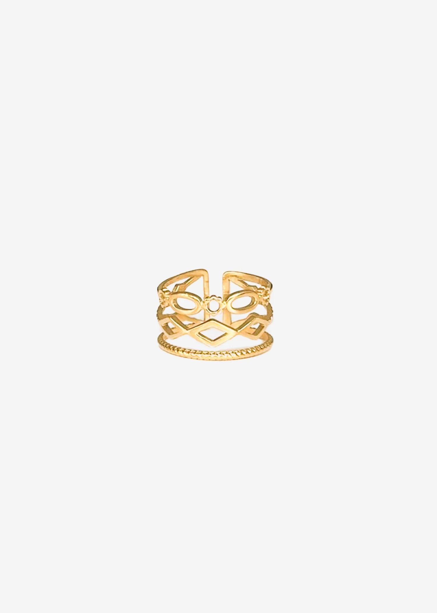 Dreigliedriger Ring, Gold 3 Dreigliedriger Ring, Gold