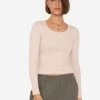 Enganliegendes Langarmshirt Mit Biese, Beige -Sassyclassy SassyClassy enganliegendes shirt mit biese beige S2210B5218 7HQxOsfW9J9XtP