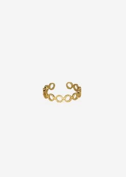 Feiner Ring Mit Lochmuster, Gold