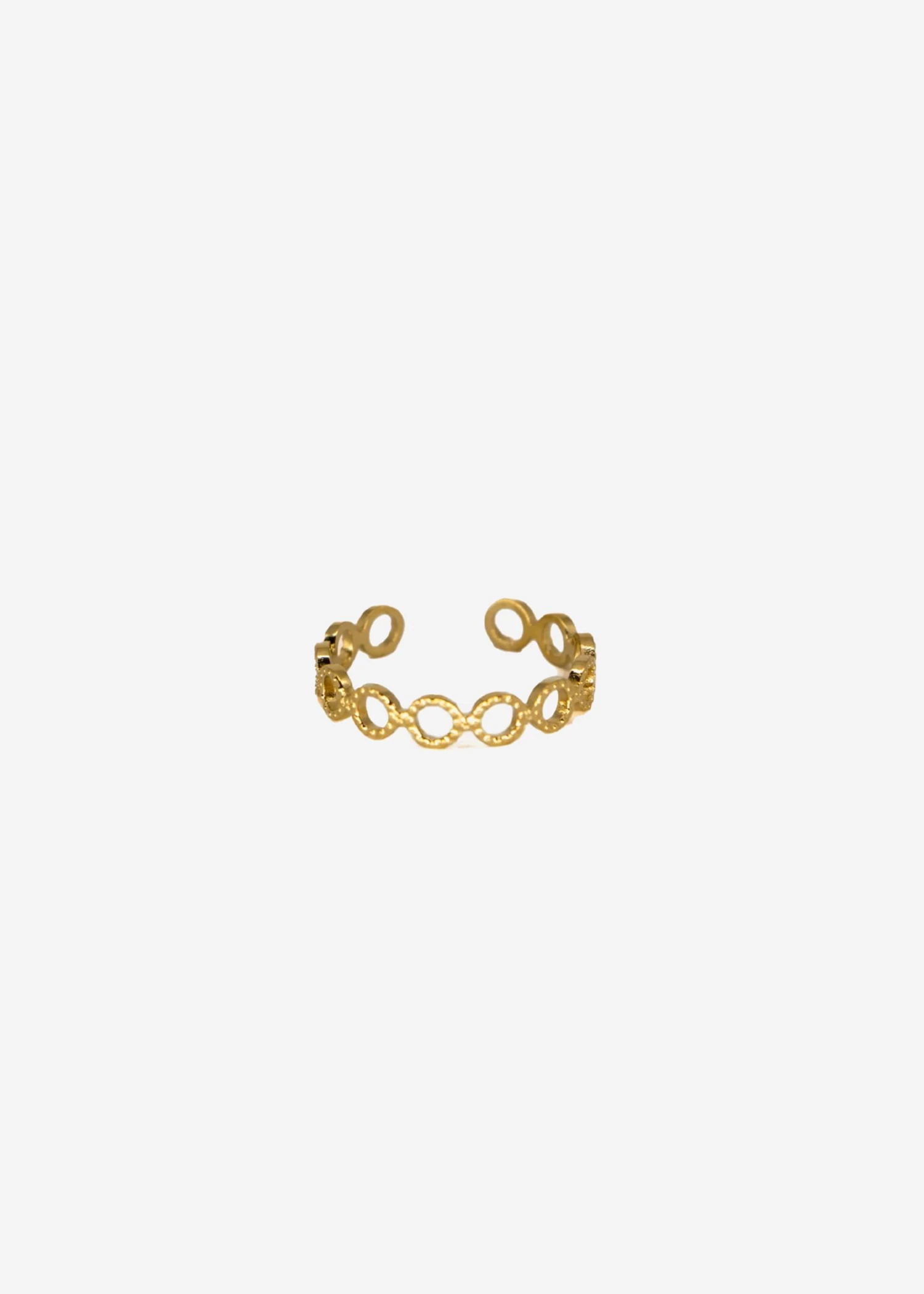 Feiner Ring Mit Lochmuster, Gold 3 Feiner Ring Mit Lochmuster, Gold