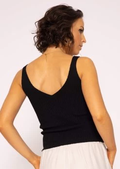 Feines Strick Top, Schwarz -Sassyclassy SassyClassy feines strick top schwarz S3203B5663 5