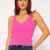 Feines Strick Top, Pink