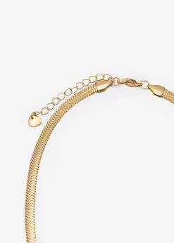 Flache Halskette, Gold -Sassyclassy SassyClassy flache halskette gold A1302 1zfxMNsiRYGkeE