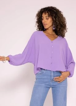 Fliessendes Oversize Top, Flieder -Sassyclassy SassyClassy fliessendes oversize top flieder S3204B5857 3