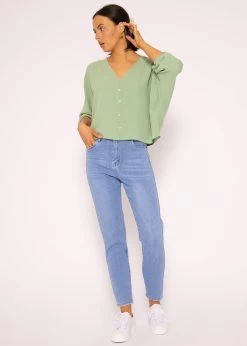 Fliessendes Oversize Top, Hellgrün -Sassyclassy SassyClassy fliessendes oversize top hellgrun S3204B5858 1