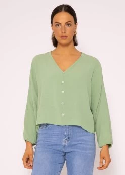 Fliessendes Oversize Top, Hellgrün -Sassyclassy SassyClassy fliessendes oversize top hellgrun S3204B5858 2