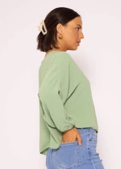 Fliessendes Oversize Top, Hellgrün -Sassyclassy SassyClassy fliessendes oversize top hellgrun S3204B5858 6