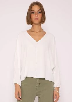 Fliessendes Oversize Top, Weiß -Sassyclassy SassyClassy fliessendes oversize top weiss S3204B5856 2