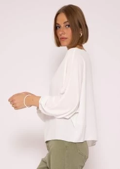 Fliessendes Oversize Top, Weiß -Sassyclassy SassyClassy fliessendes oversize top weiss S3204B5856 3