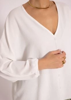 Fliessendes Oversize Top, Weiß -Sassyclassy SassyClassy fliessendes oversize top weiss S3204B5856 8