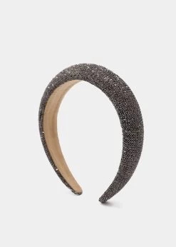 Funkelnder Haarreif - Anthrazitgrau