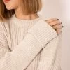 Gerippter Pullover - Beige