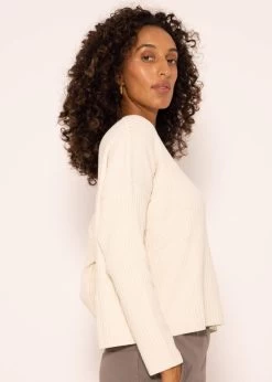 Gerippter Pullover - Offwhite 16 Gerippter Pullover - Offwhite -Sassyclassy SassyClassy gerippter pullover offwhite S3207P6139 3