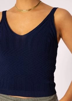 Geripptes Strick Top, Dunkelblau 20 Geripptes Strick Top, Dunkelblau -Sassyclassy SassyClassy geripptes strick top dunkelblau S3203B5666 7