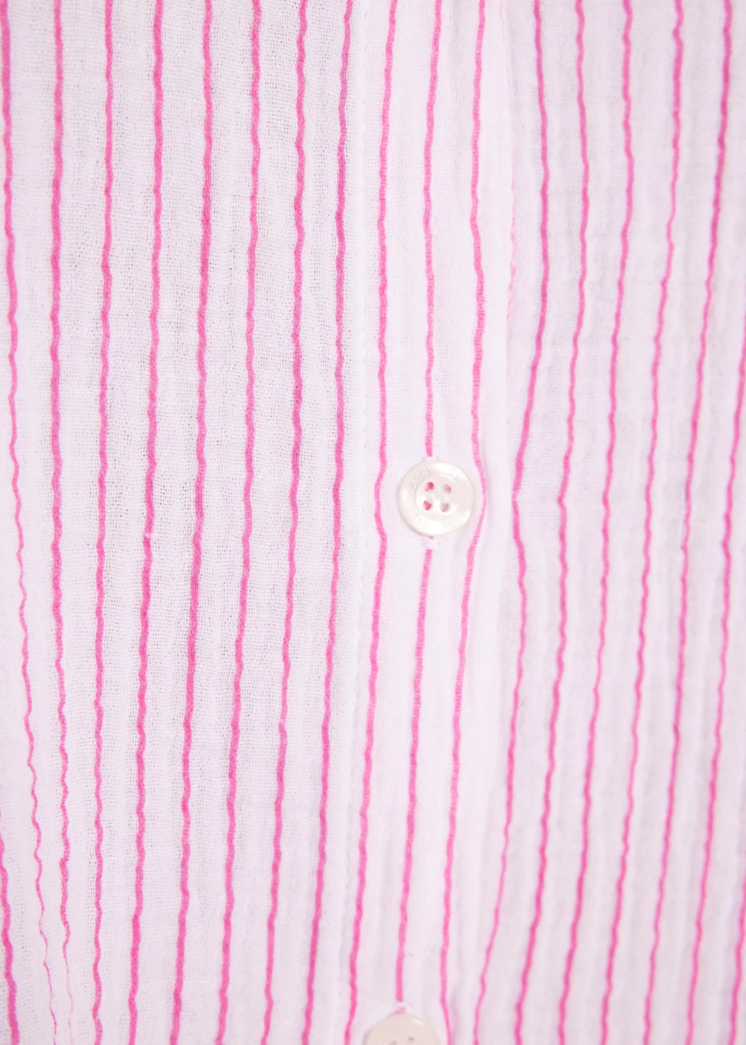 Gestreifte Musselin Bluse Oversize, Kurz, Pink/weiß 10 Gestreifte Musselin Bluse Oversize, Kurz, Pink/weiß – Bild 8